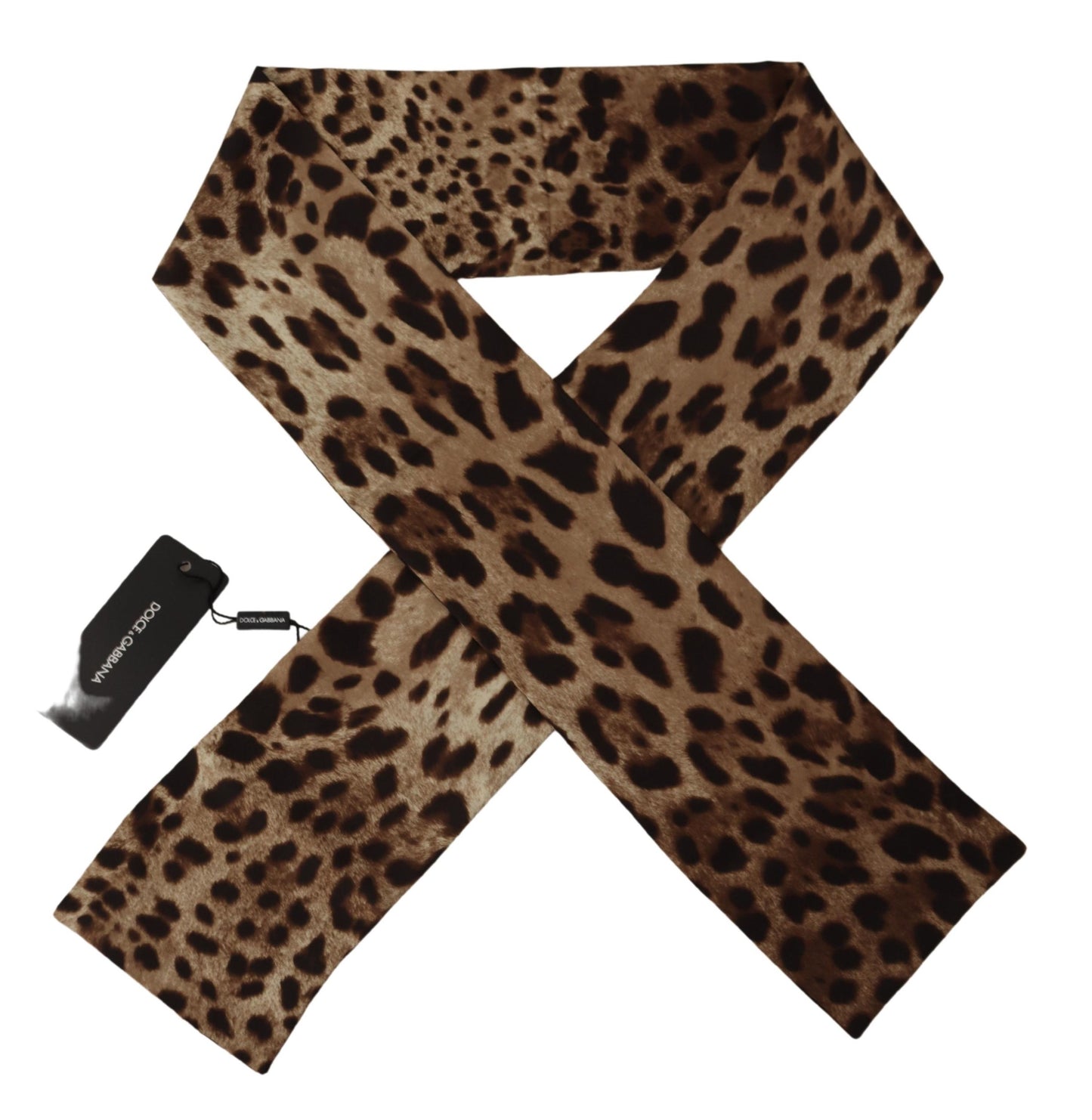 Dolce & Gabbana Elegant Silk Scarf in Leopard Print