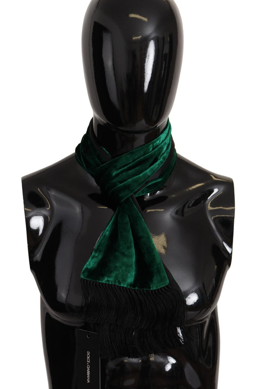 Dolce & Gabbana Elegant Green Silk Men's Scarf Wrap