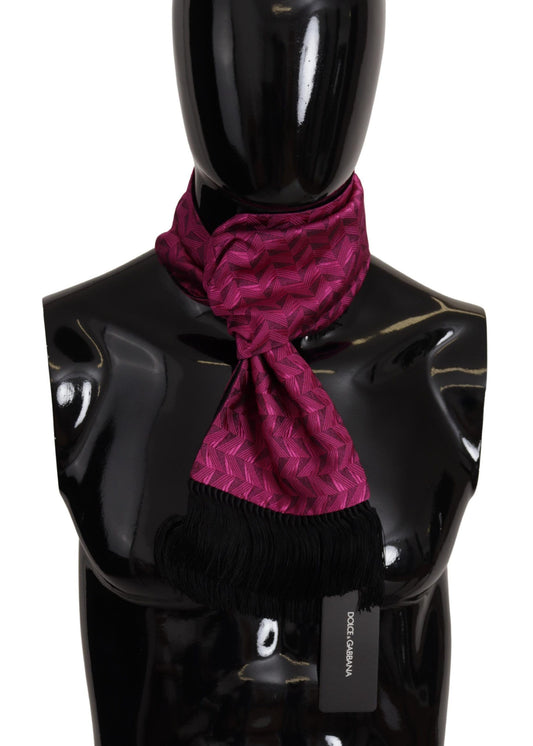 Dolce & Gabbana Elegant Magenta Silk Men's Scarf Wrap