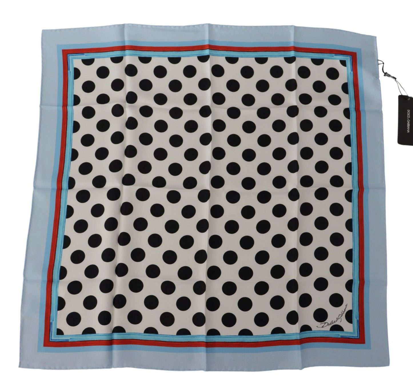 Dolce & Gabbana Elegant Silk Polka Dot Square Scarf