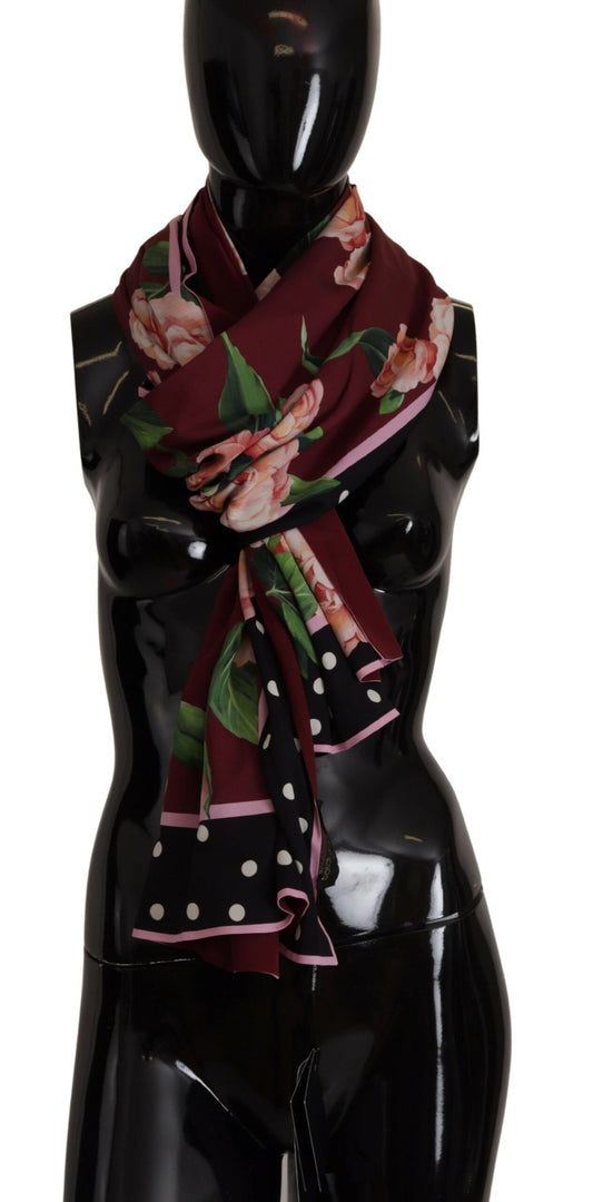 Dolce & Gabbana Elegant Floral Silk Blend Shawl