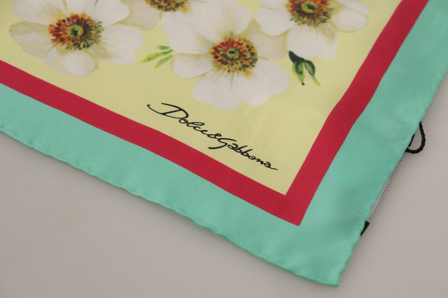 Dolce & Gabbana Elegant Floral Silk Square Scarf