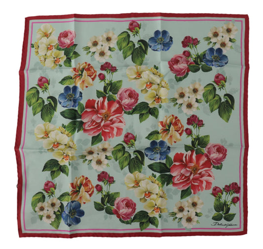 Dolce & Gabbana Elegant Floral Silk Square Scarf