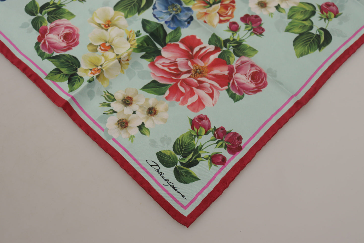 Dolce & Gabbana Elegant Floral Silk Square Scarf