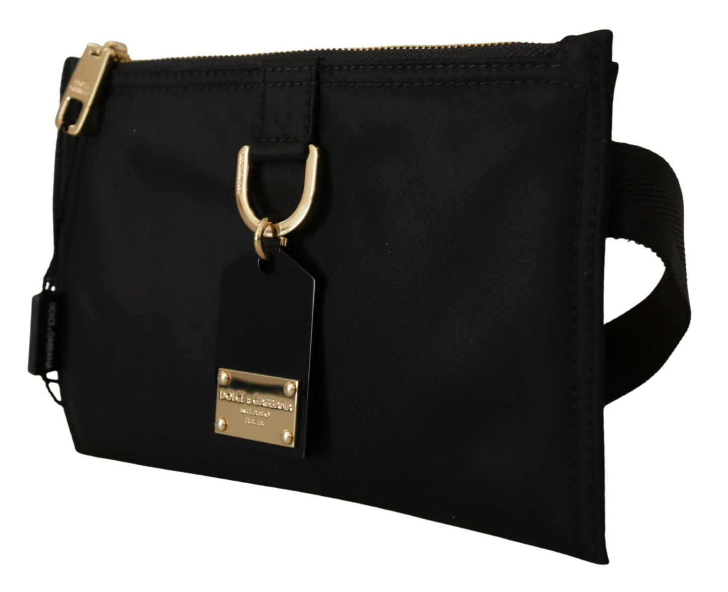 Dolce & Gabbana Elegant Black Waist Fanny Pack