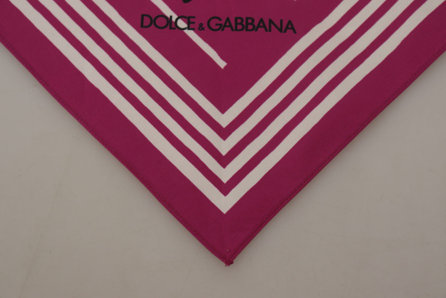 Dolce & Gabbana Elegant Pink Striped Cotton Scarf