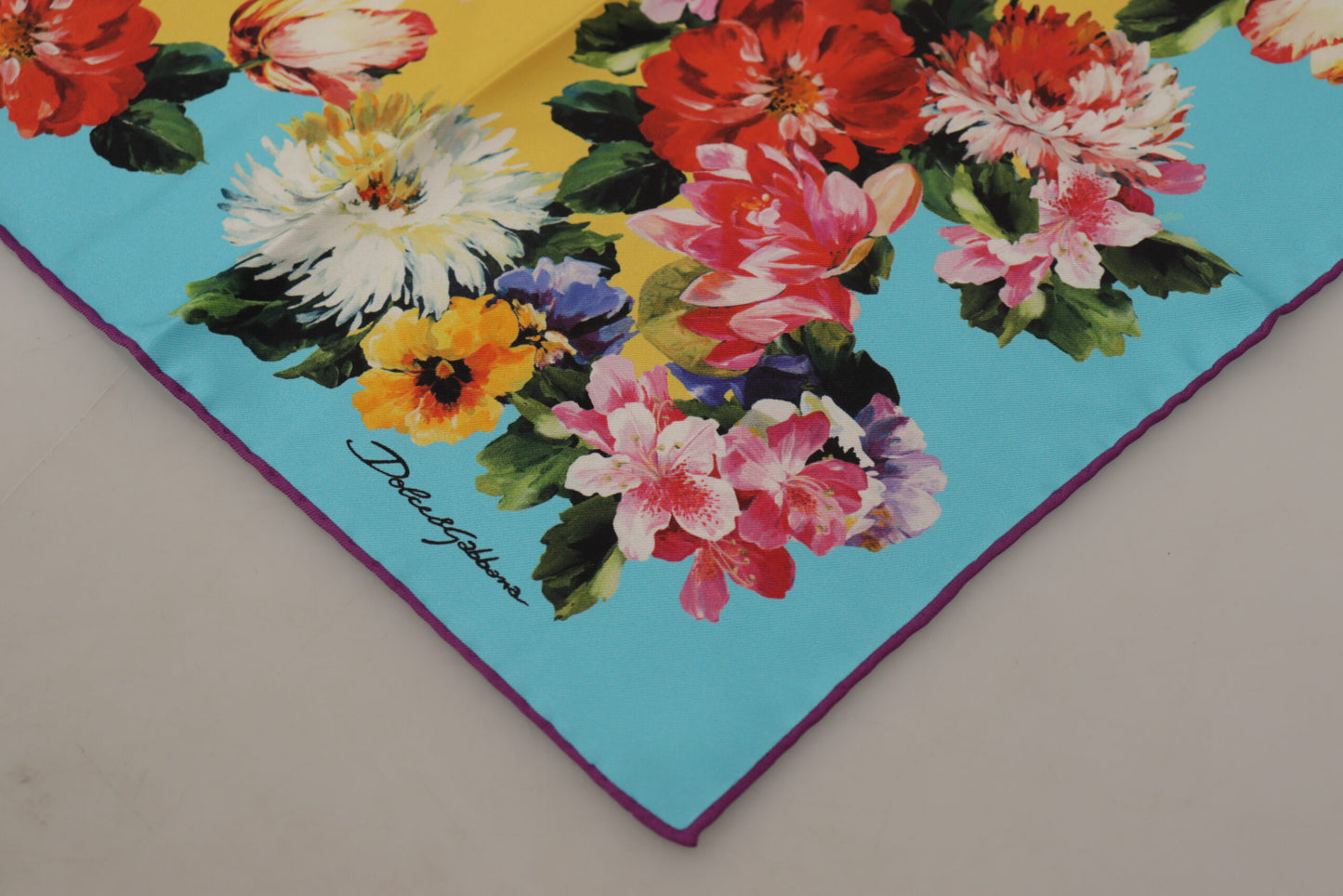 Dolce & Gabbana Elegant Multicolor Floral Silk Scarf