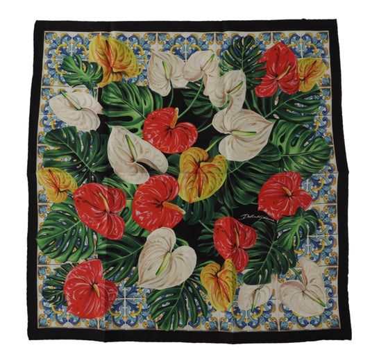 Dolce & Gabbana Multicolor Floral Silk Scarf