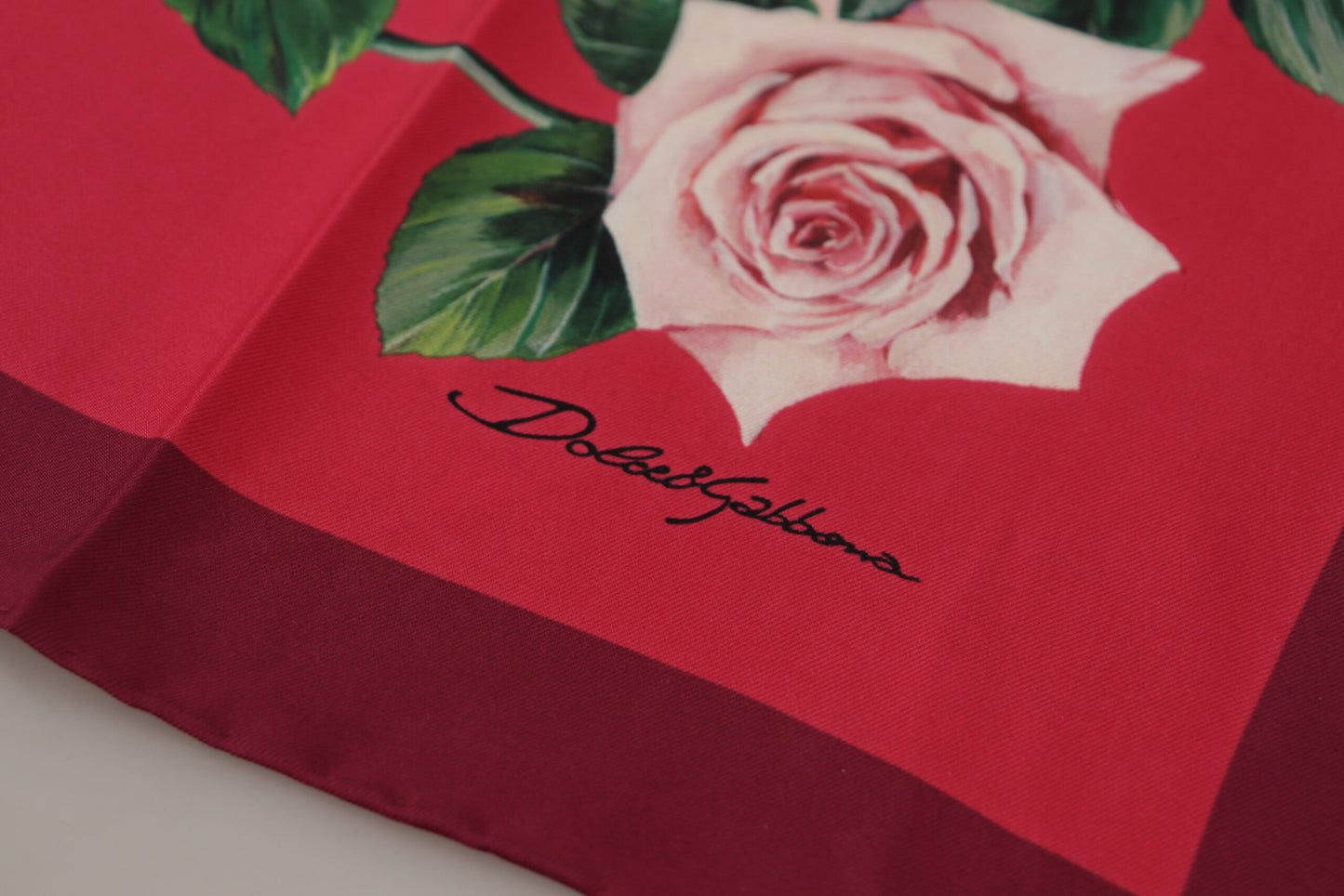 Dolce & Gabbana Elegant Silk Roses Square Scarf