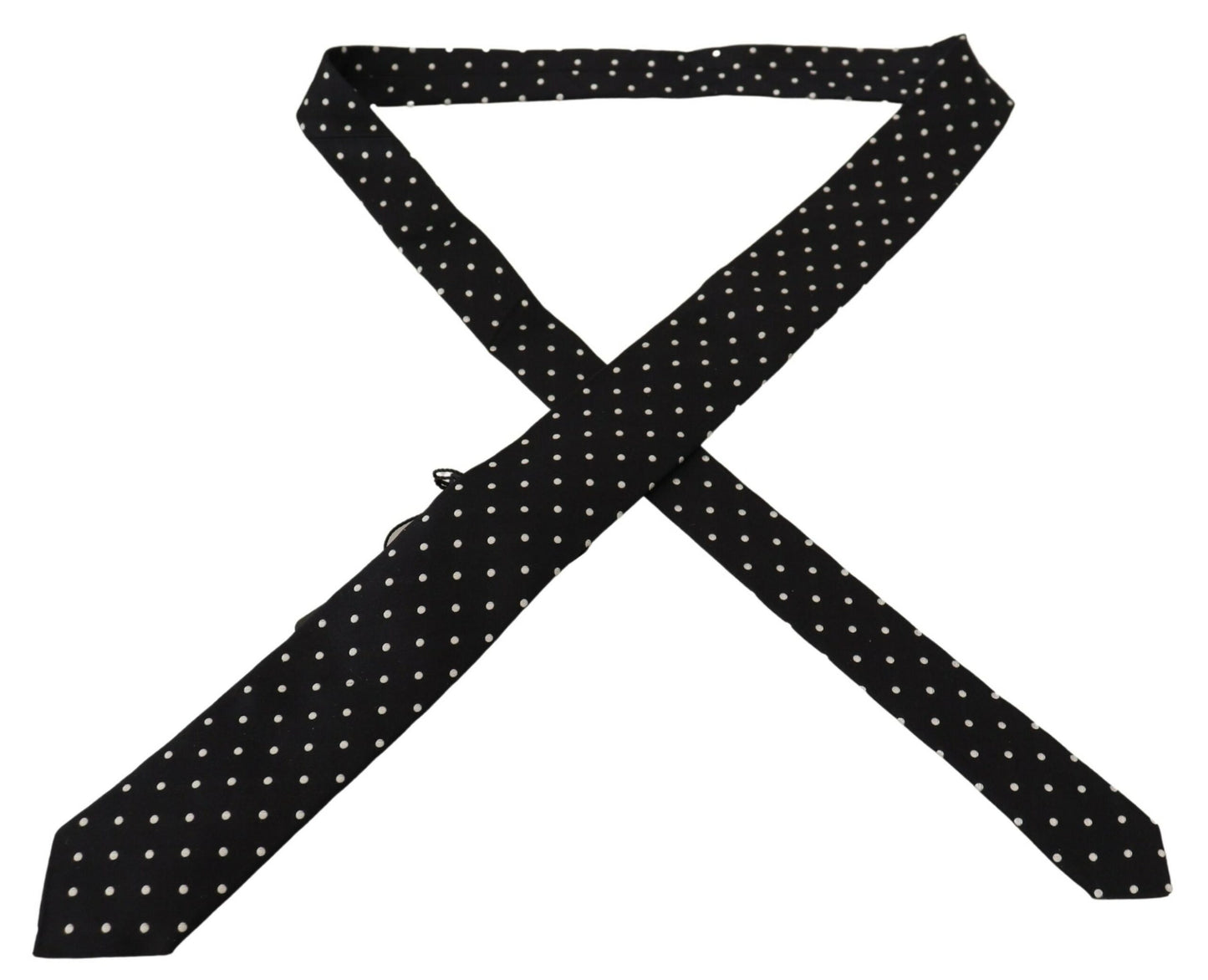 Dolce & Gabbana Elegant Black Polka Dot Silk Tie