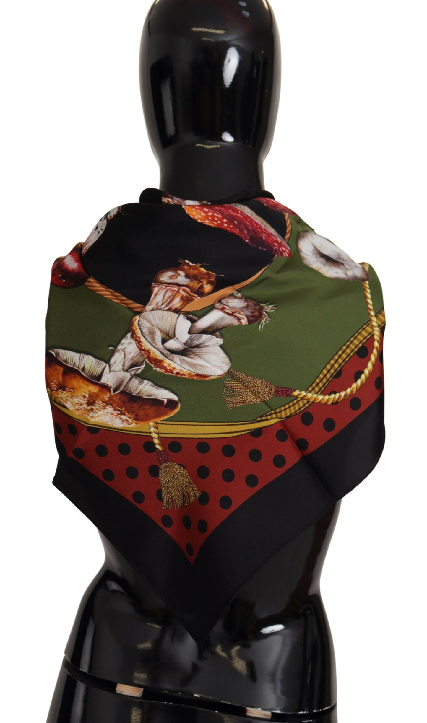 Dolce & Gabbana Elegant Mushroom Print Silk Scarf