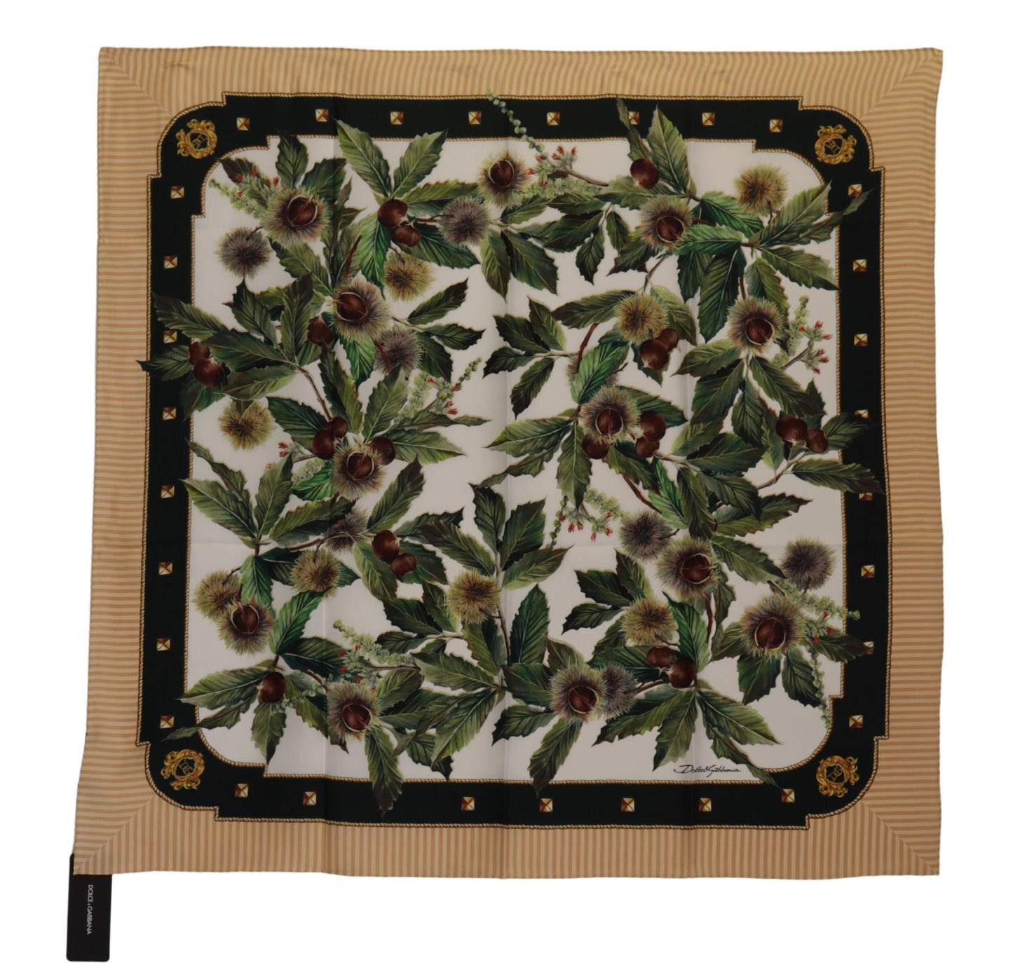 Dolce & Gabbana Elegant Silk Scarf with Currant Print