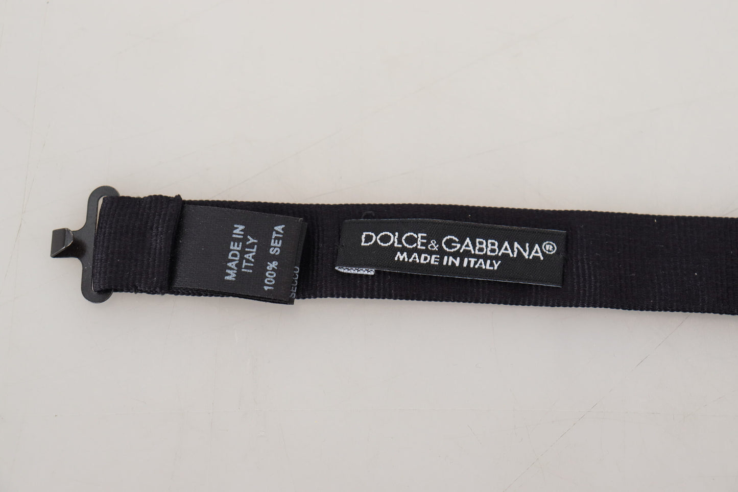 Dolce & Gabbana Elegant Black Silk Bow Tie