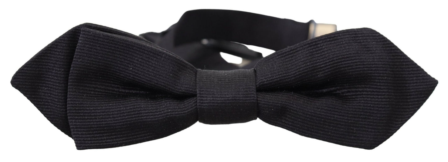 Dolce & Gabbana Elegant Black Silk Bow Tie