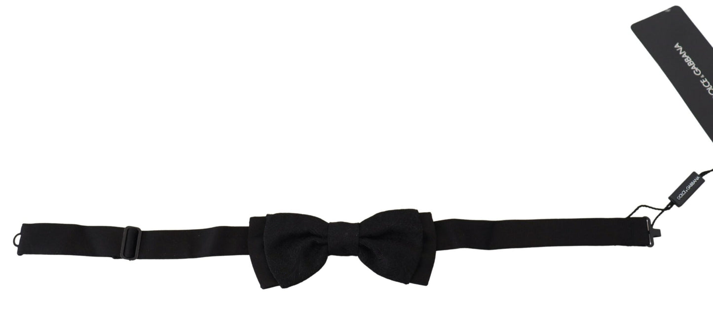 Dolce & Gabbana Elegant Black Silk Bow Tie