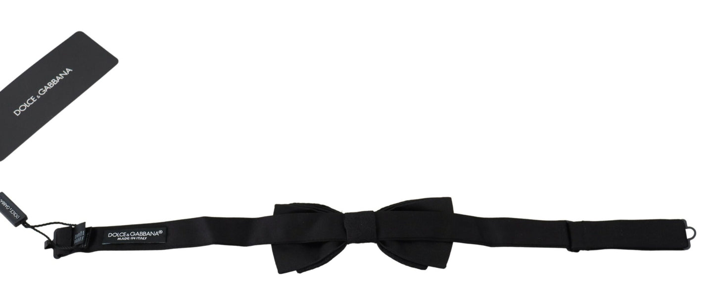 Dolce & Gabbana Elegant Black Silk Bow Tie