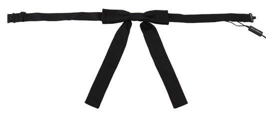 Dolce & Gabbana Elegant Black Silk Bow Tie