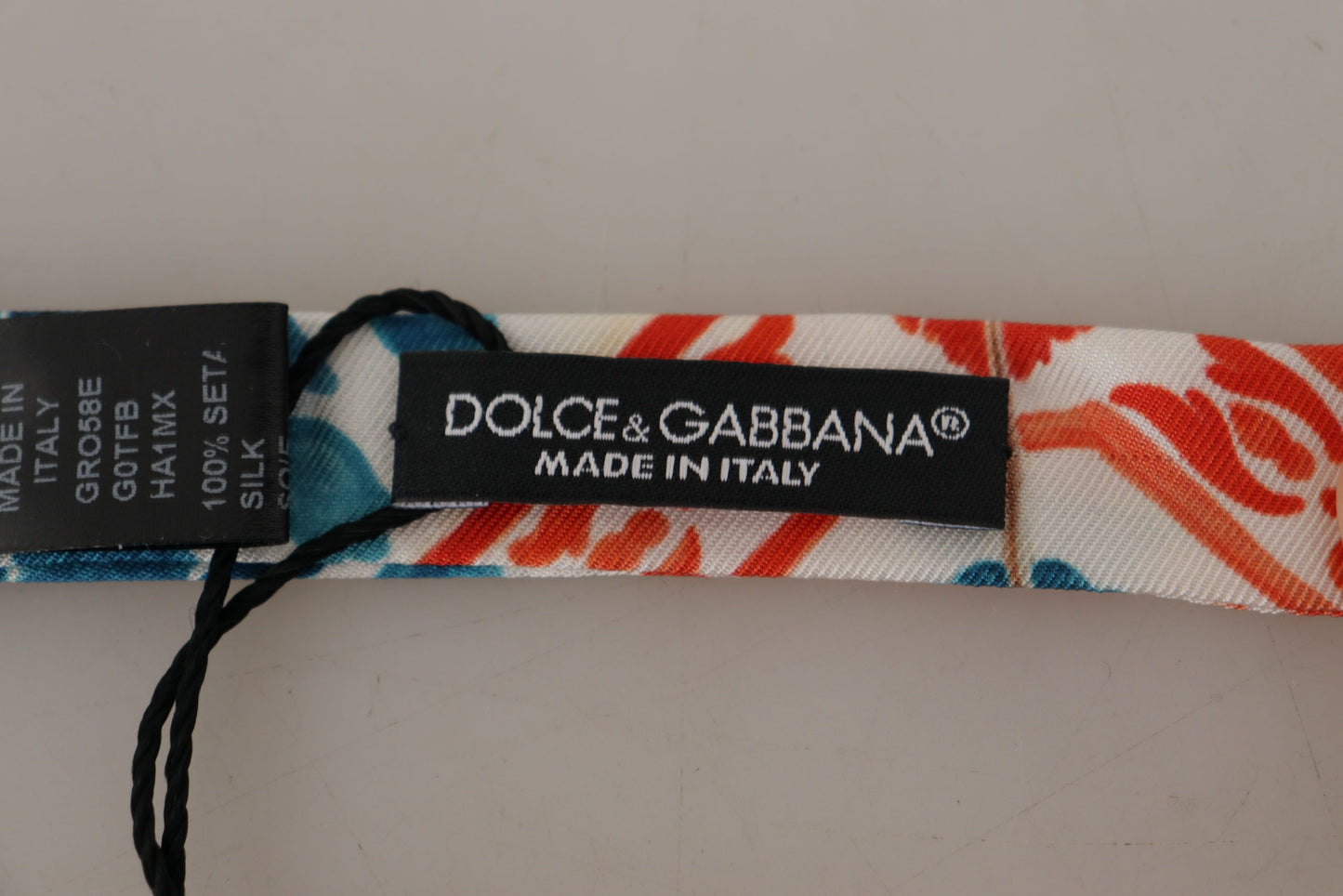 Dolce & Gabbana Majolica Print Silk Bow Tie