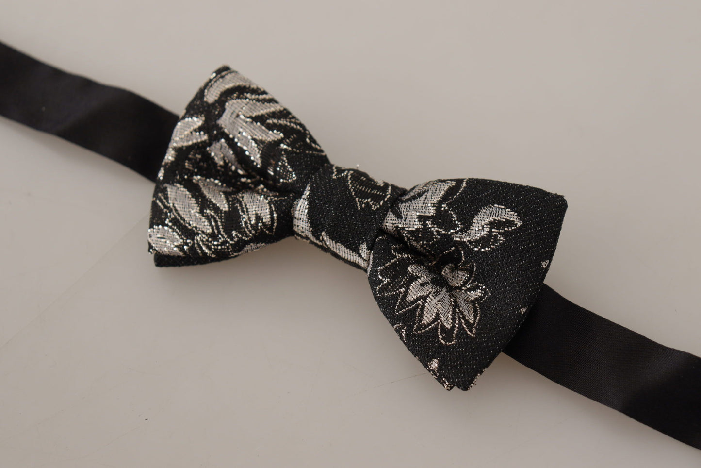 Dolce & Gabbana Elegant Black Fantasy Pattern Bow Tie