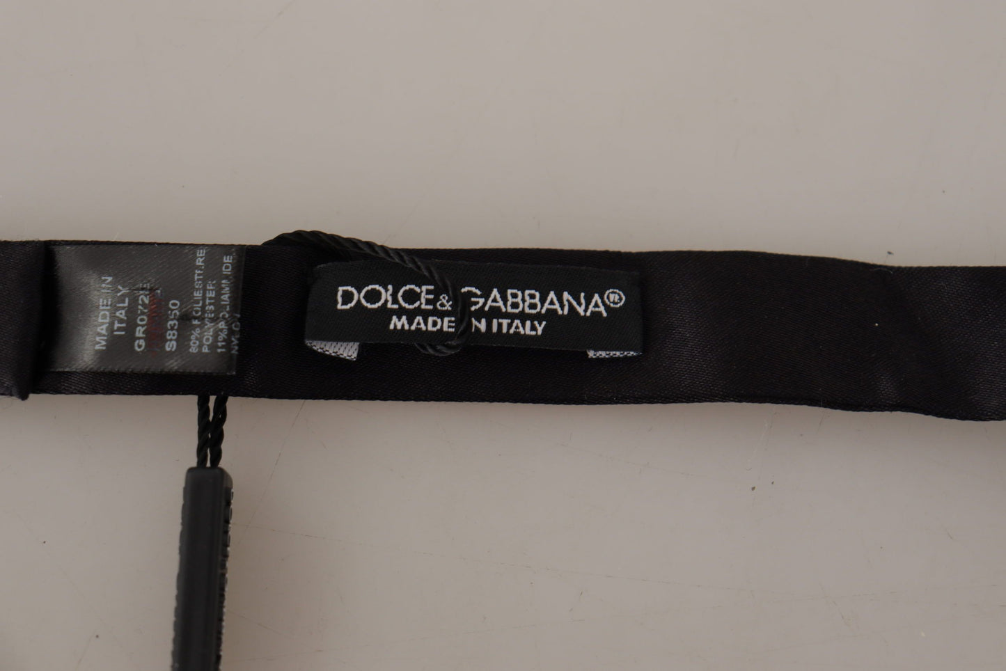 Dolce & Gabbana Elegant Black Fantasy Pattern Bow Tie