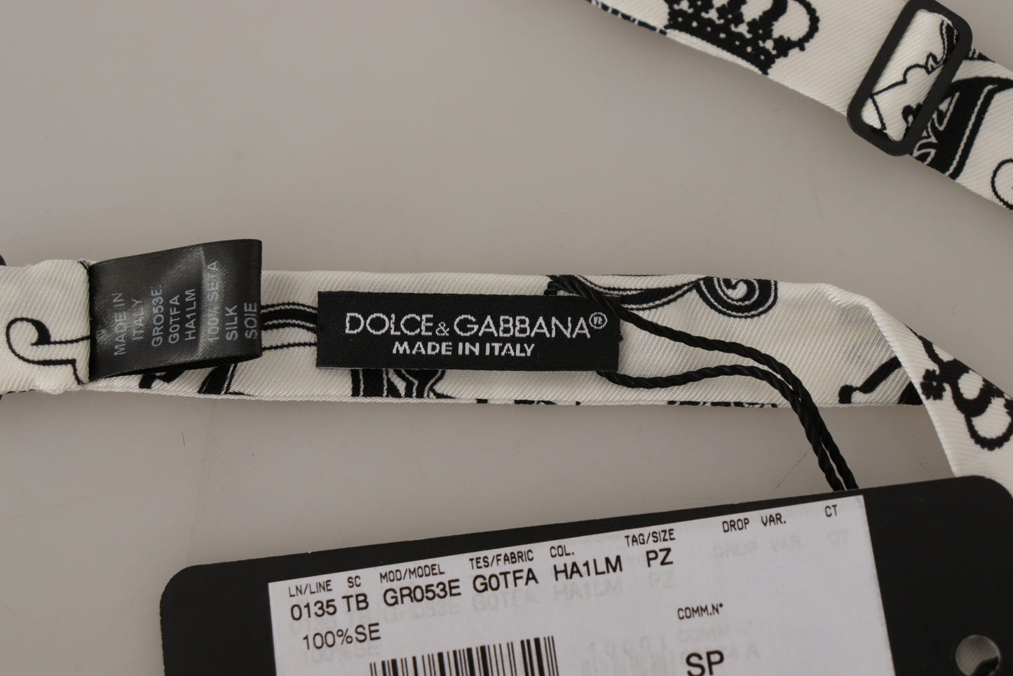 Dolce & Gabbana Regal Crown Pattern Silk Bow Tie