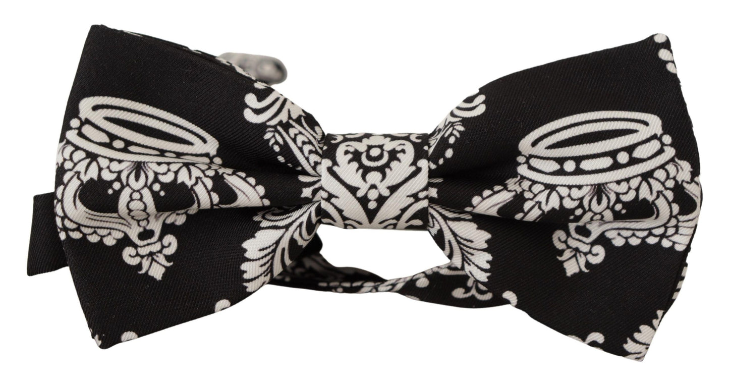 Dolce & Gabbana Elegant Black Silk Bow Tie