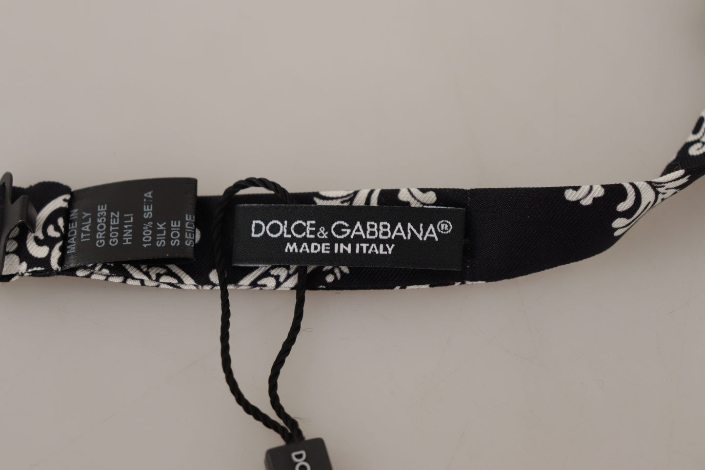 Dolce & Gabbana Elegant Black Silk Bow Tie