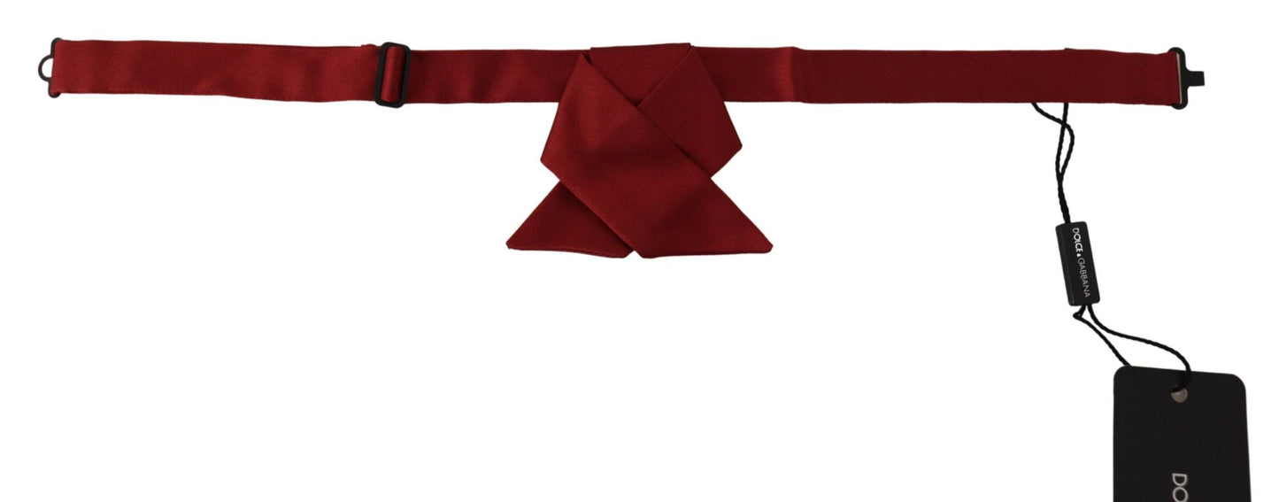 Dolce & Gabbana Elegant Red Silk Bow Tie