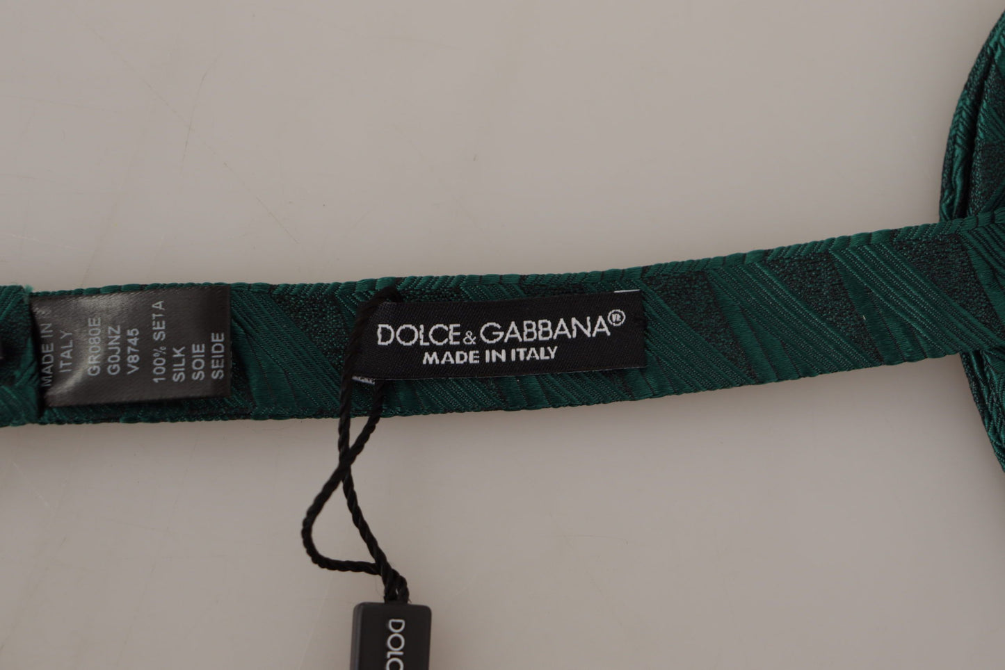 Dolce & Gabbana Elegant Silk Emerald Bow Tie