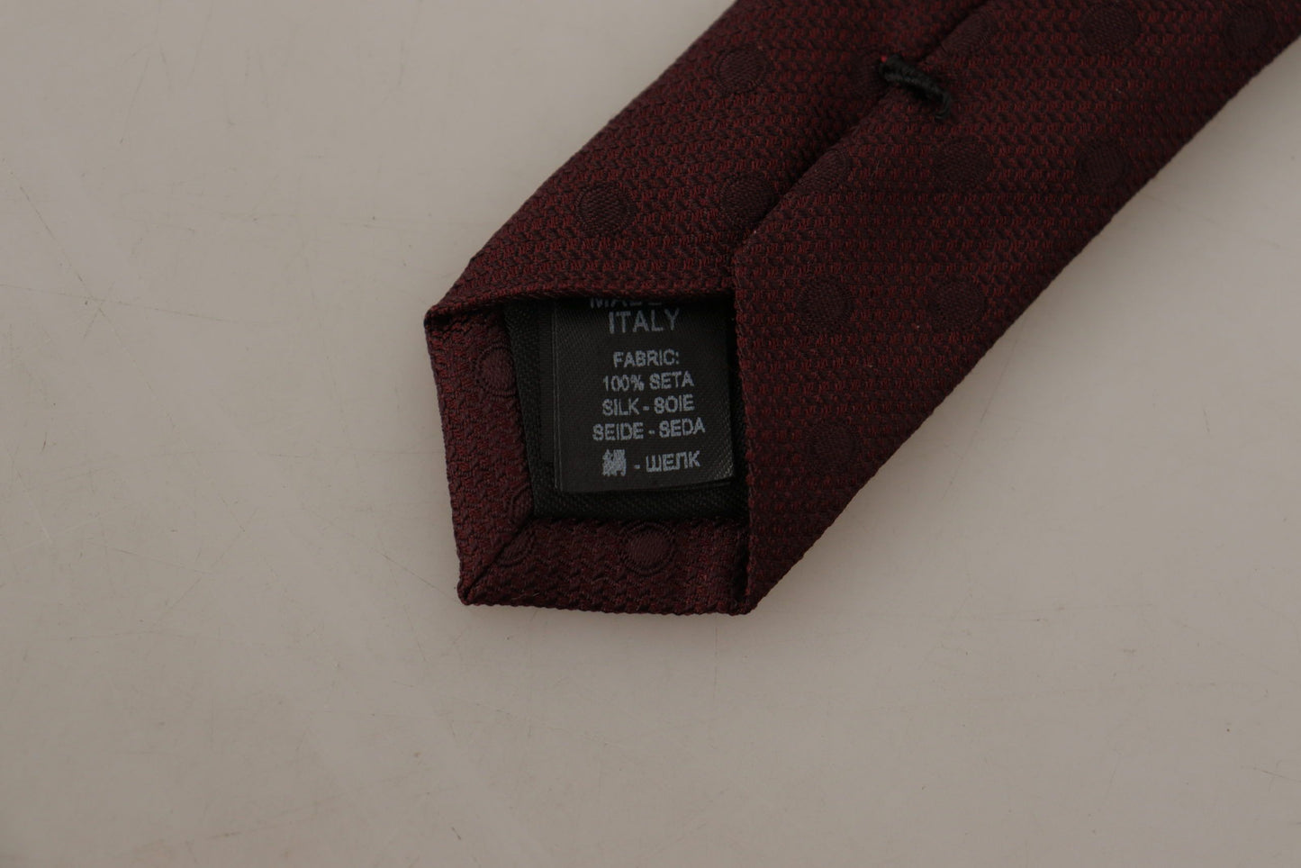 Dolce & Gabbana Elegant Maroon Silk Tie