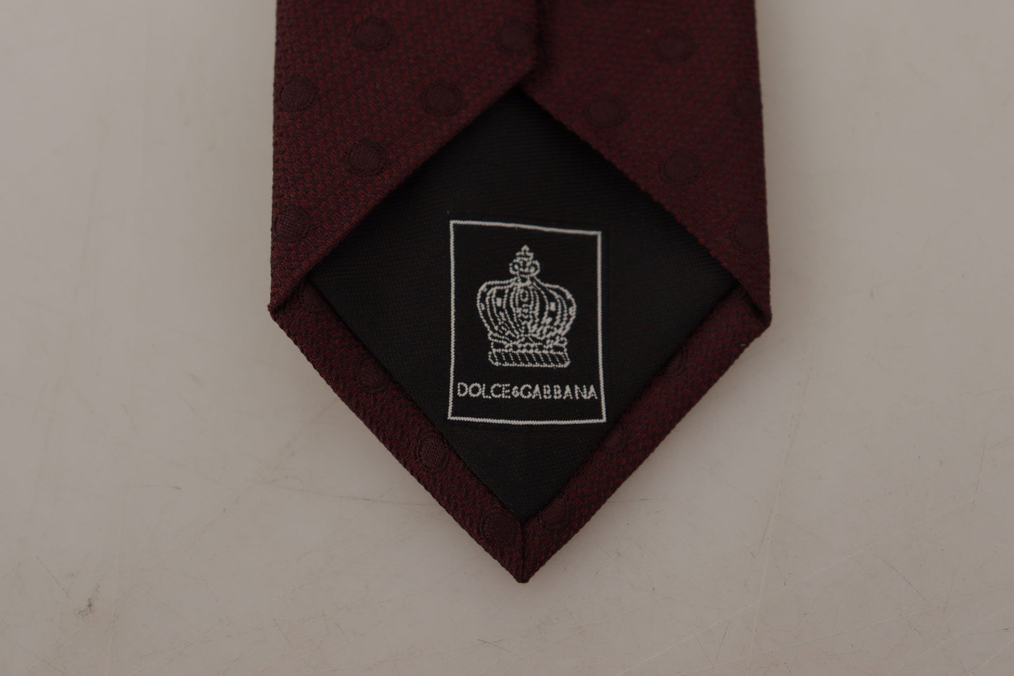 Dolce & Gabbana Elegant Maroon Silk Tie