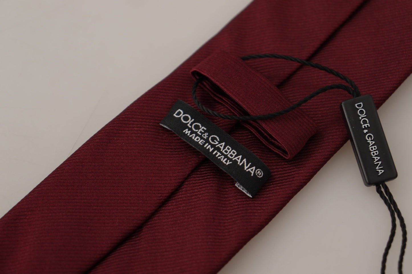 Dolce & Gabbana Elegant Silk Maroon Bow Tie