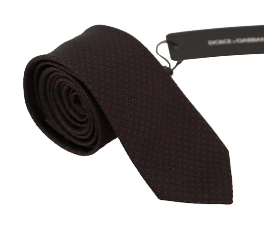 Dolce & Gabbana Elegant Bordeaux Silk Tie