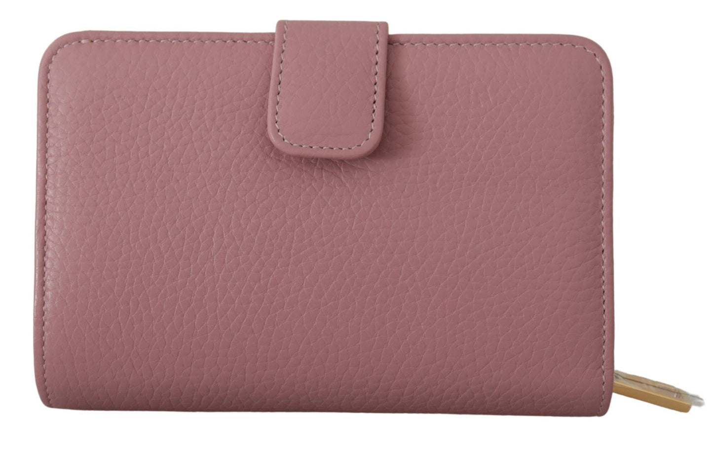 Dolce & Gabbana Elegant Pink Leather Continental Clutch