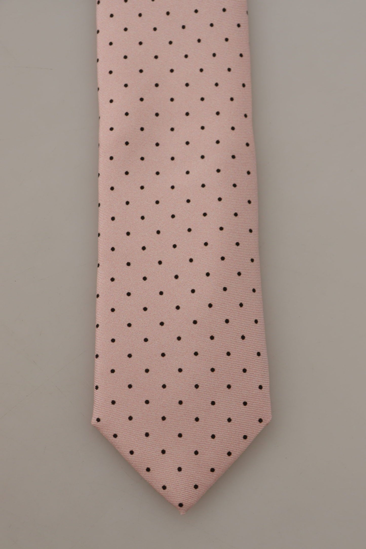 Dolce & Gabbana Elegant Pink Polka Dot Silk Tie