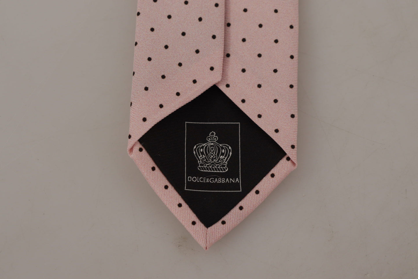 Dolce & Gabbana Elegant Pink Polka Dot Silk Tie