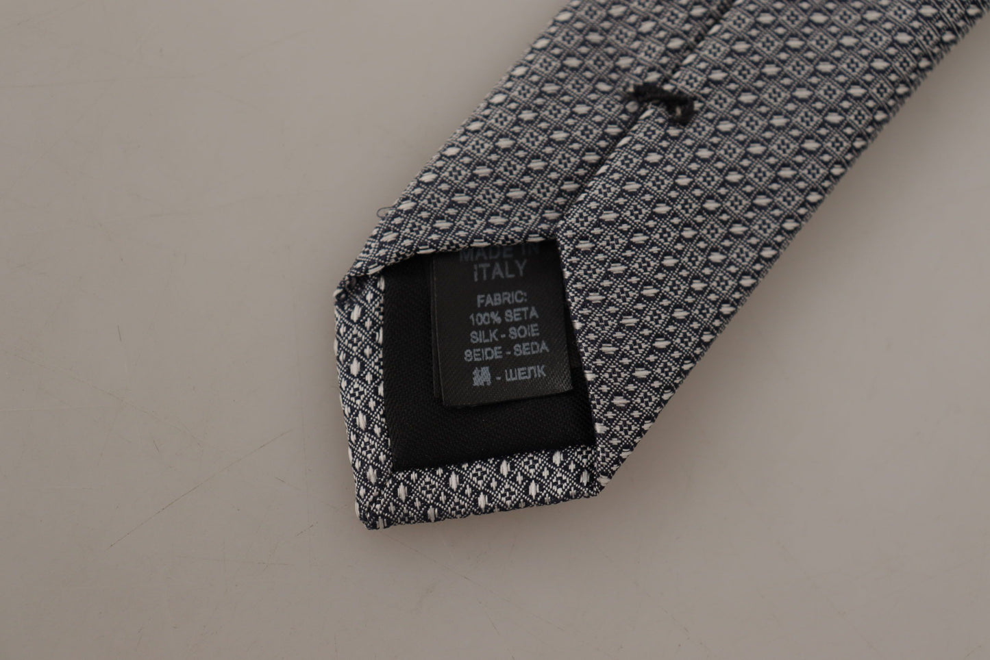 Dolce & Gabbana Elegant Black and White Silk Tie