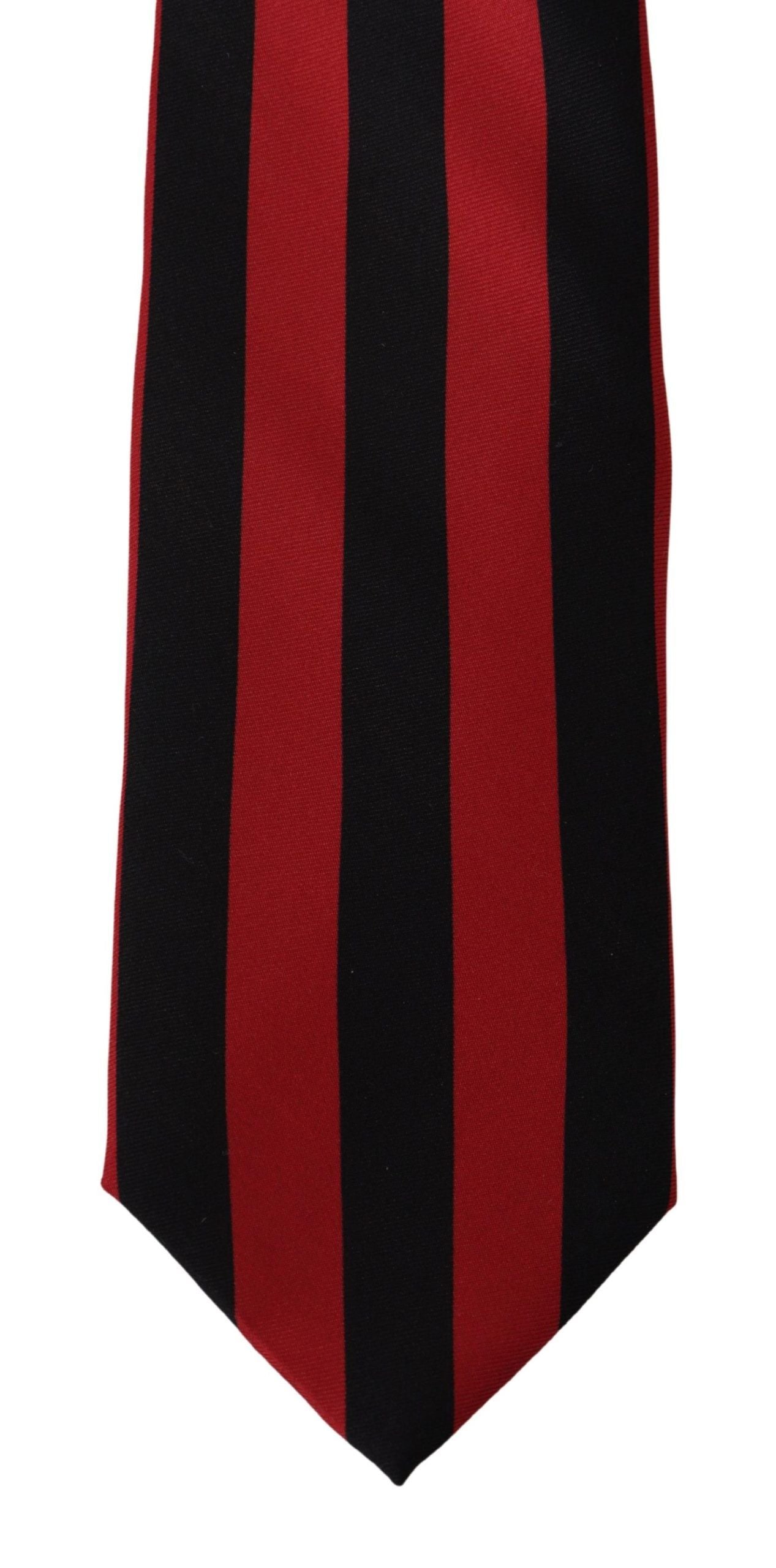 Dolce & Gabbana Elegant Silk Black and Red Designer Tie