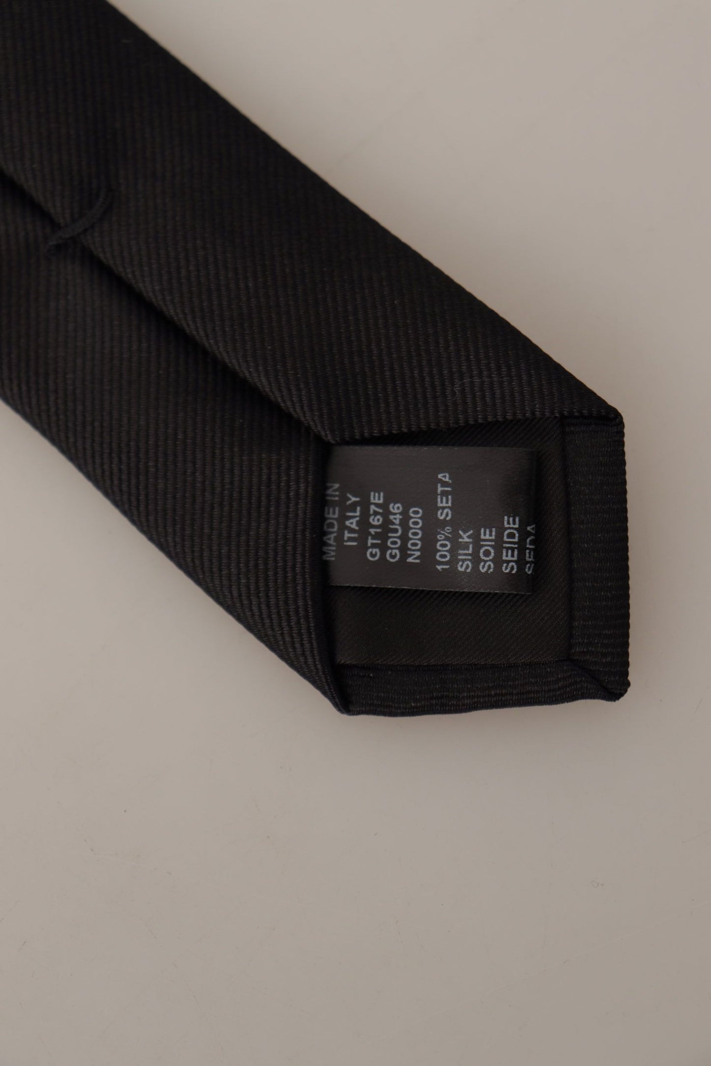 Dolce & Gabbana Elegant Black Silk Tie for Sophisticated Style