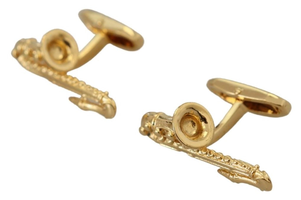 Dolce & Gabbana Elegant Gold Plated Brass Cufflinks