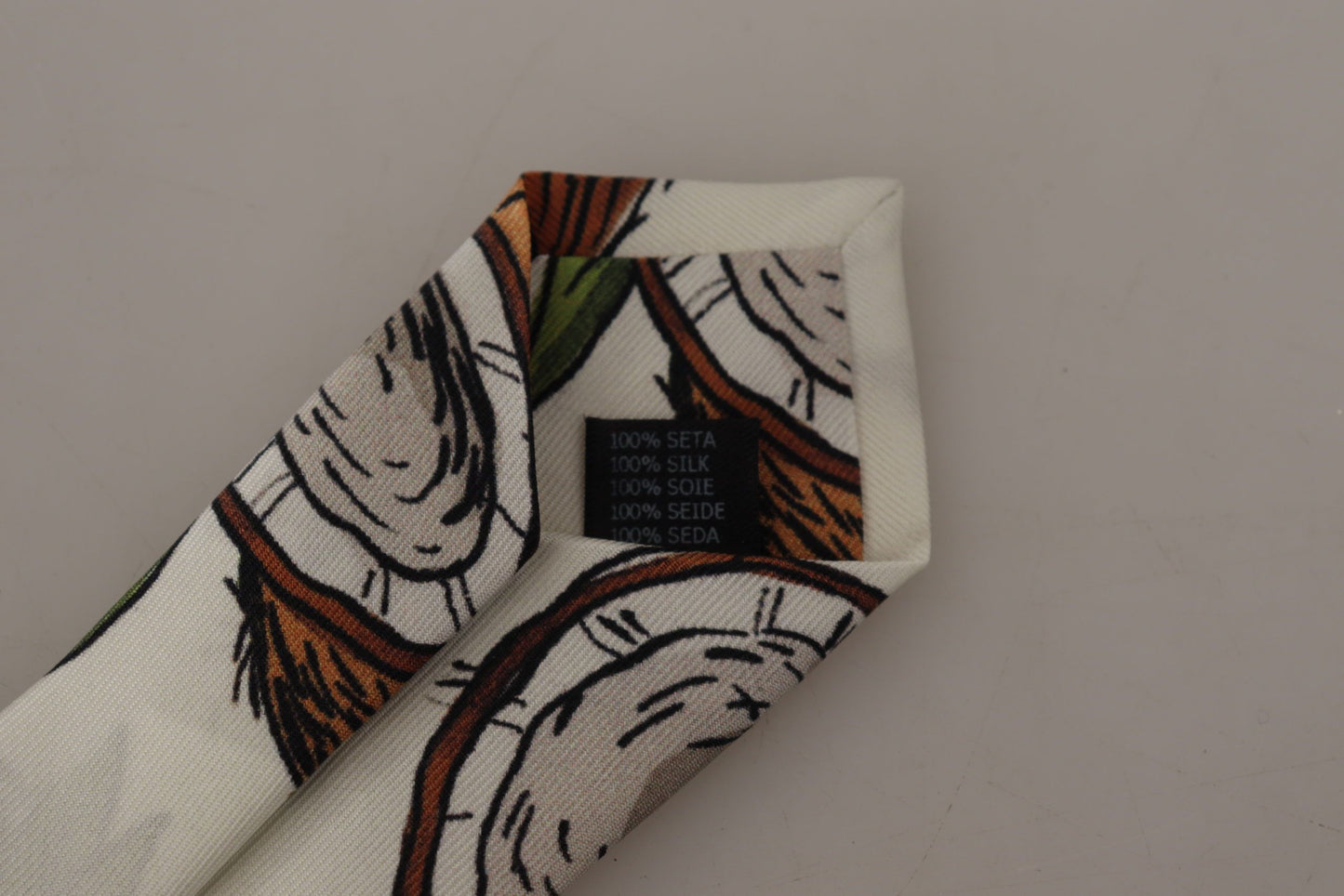 Dolce & Gabbana Elegant Off-White Silk Tie