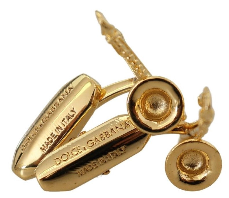 Dolce & Gabbana Elegant Gold Plated Brass Cufflinks