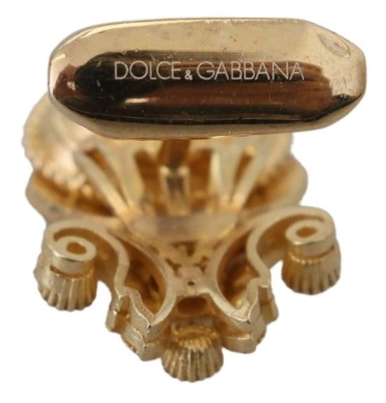 Dolce & Gabbana Elegant Sterling Silver Oval Cufflinks