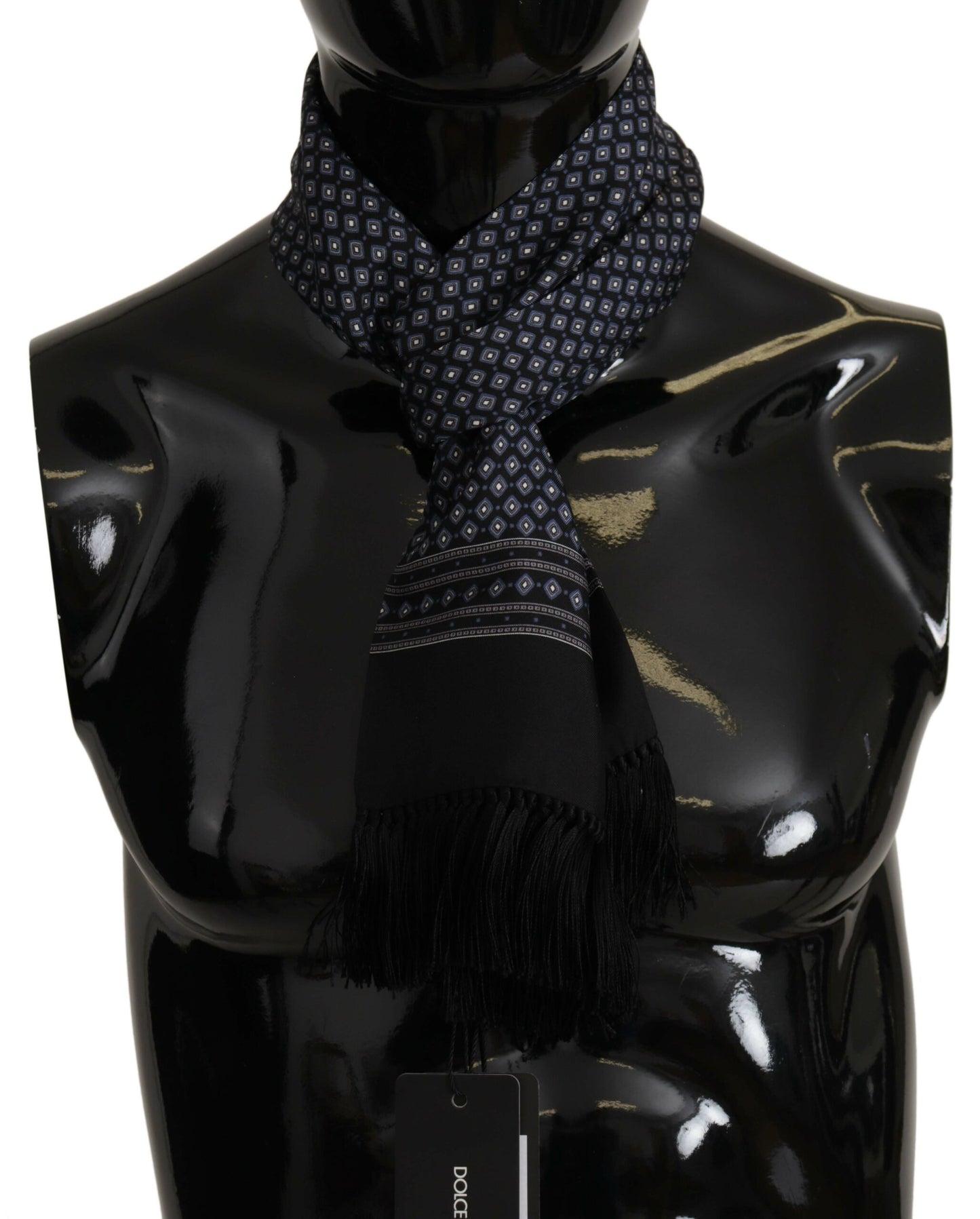 Dolce & Gabbana Elegant Black Silk Men's Scarf