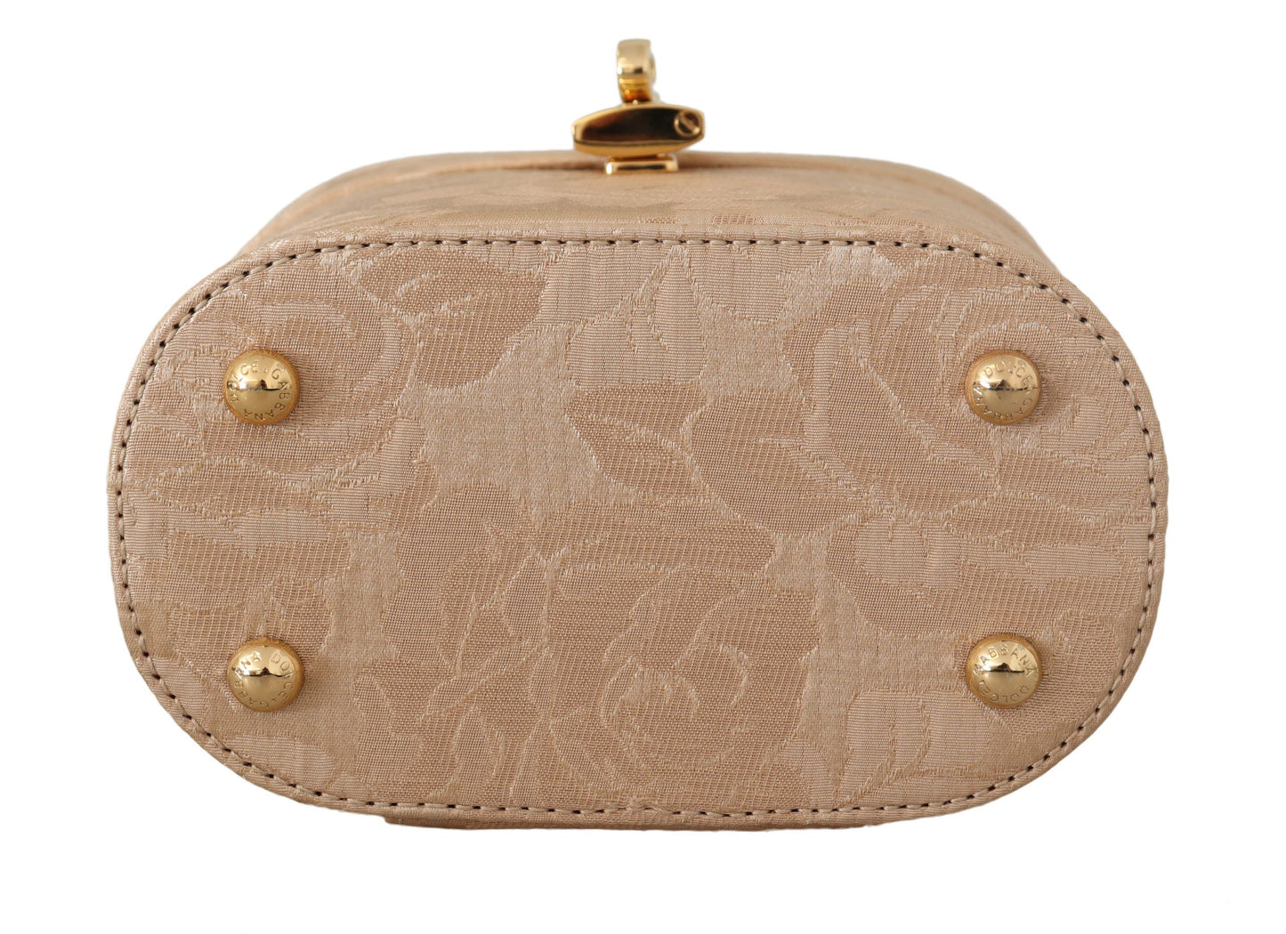 Dolce & Gabbana Beige Alta Moda Hand Makeup Mirror Bag