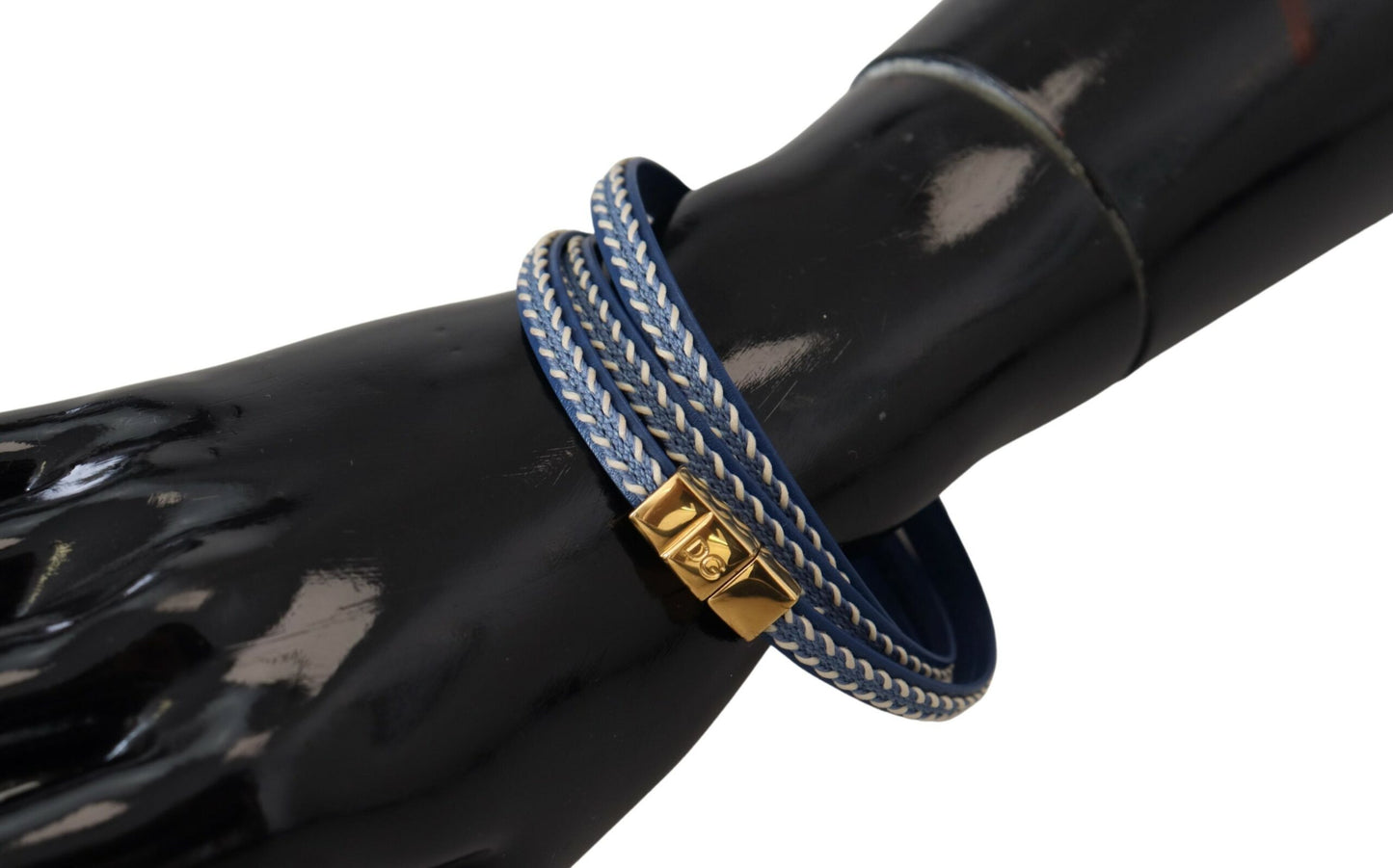 Dolce & Gabbana Multicolor Leather Wrap Bracelet with Gold Accents