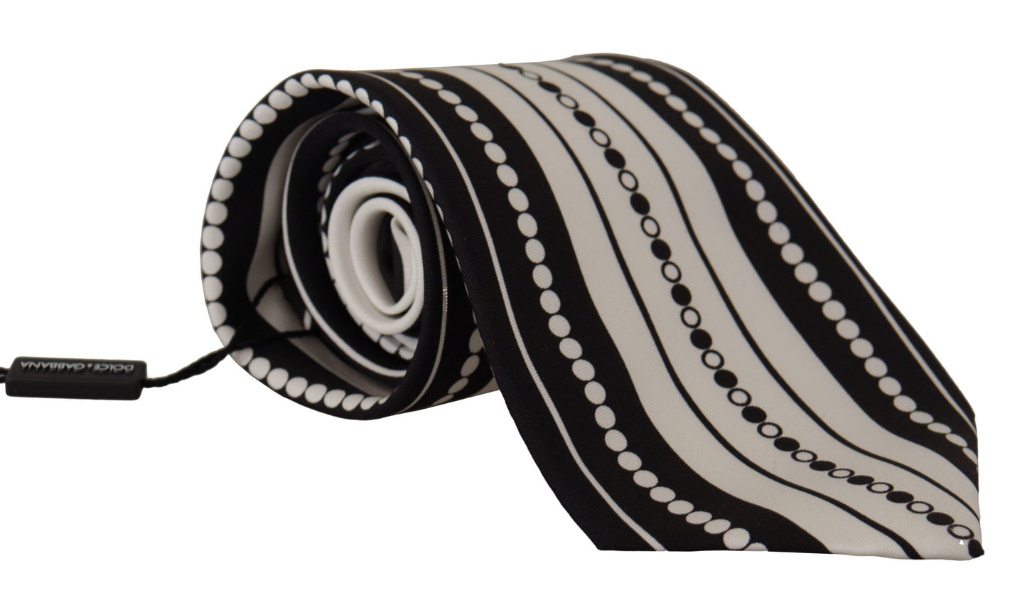 Dolce & Gabbana Elegant Monochrome Silk Tie