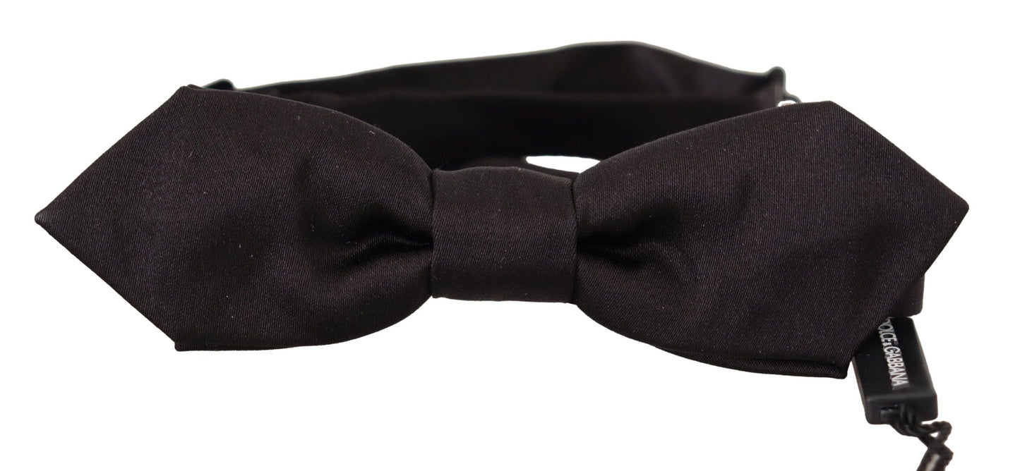 Dolce & Gabbana Elegant Black Silk Bow Tie