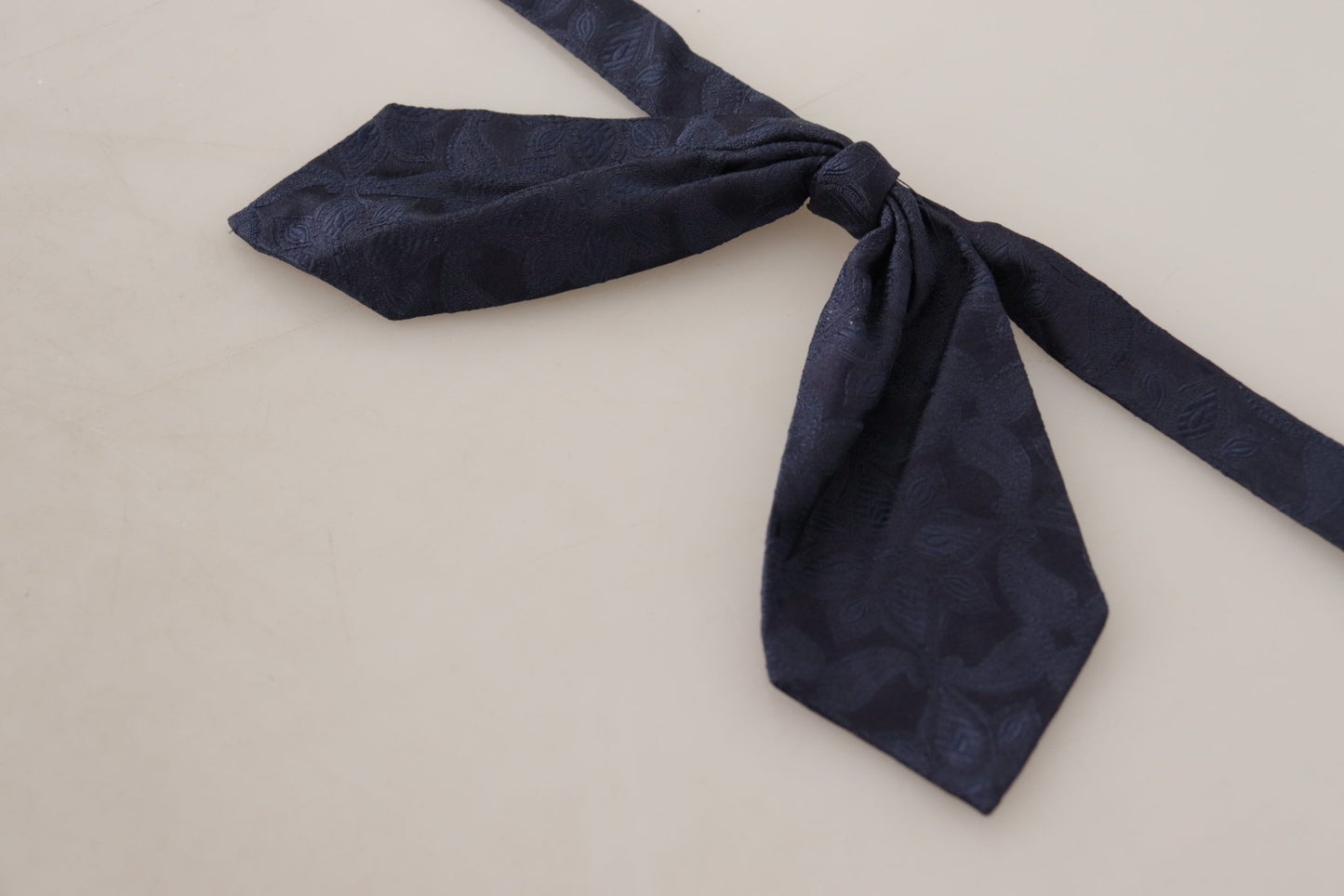 Dolce & Gabbana Elegant Silk Blue Floral Bow Tie