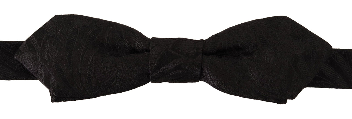 Dolce & Gabbana Elegant Silk Tuxedo Bow Tie - Evening Chic